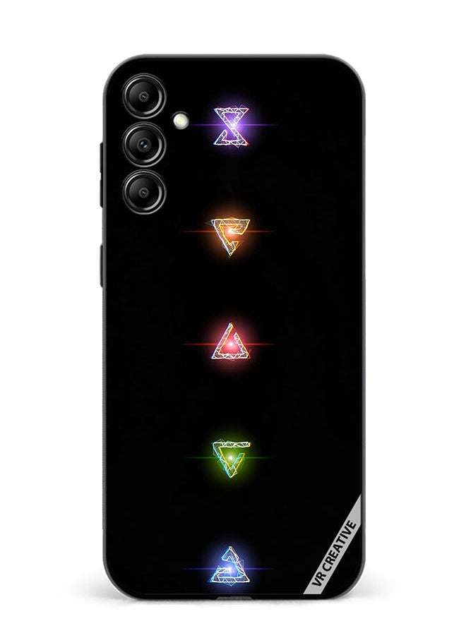 VR CREATIVE - Protective Case Cover For Samsung Galaxy M54 Neon Lights Diamond Shapes Design Multicolour - Image 1