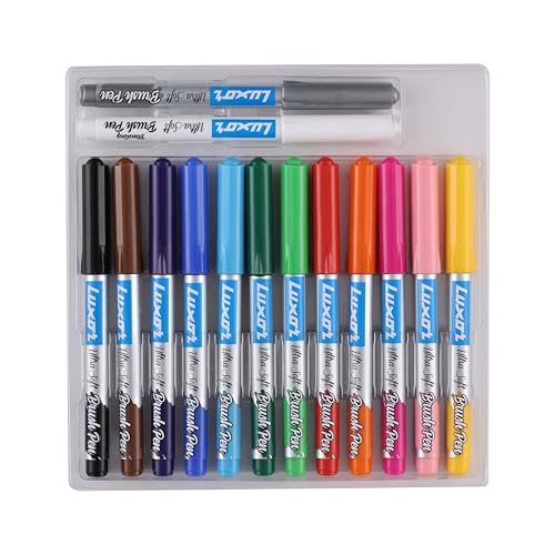 Luxor Doodles Brush Pens with FREE Mandala Art Kit | 13 Shades + Blender | Ultra Soft Tip for Calligraphy, Coloring & Doodling - Image 3