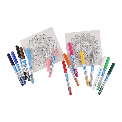 Luxor Doodles Brush Pens with FREE Mandala Art Kit | 13 Shades + Blender | Ultra Soft Tip for Calligraphy, Coloring & Doodling - Image 5