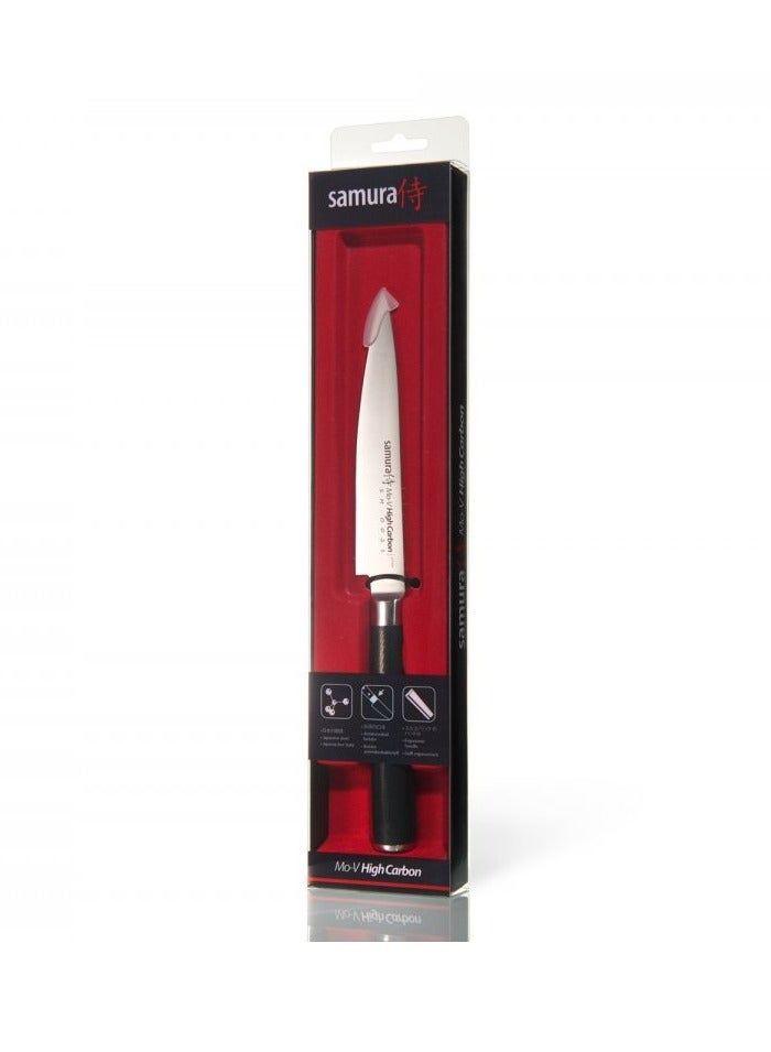 Samura Samura MO-V Utility Knife | 5 Inch Blade | G-10 Handle with Stainless Steel Bolster | Single-Layer Molybdenum-Vanadium Steel | Precision Cutting | Corrosion Resistant  - Image 1