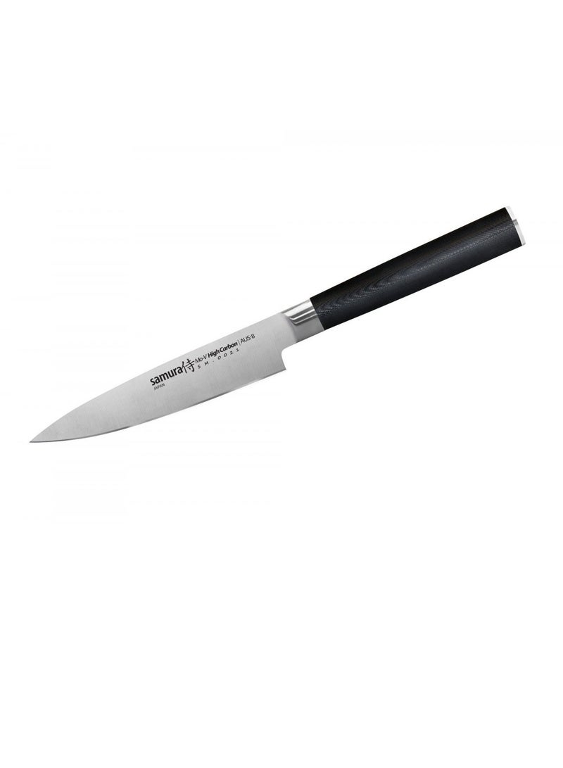 Samura Samura MO-V Utility Knife | 5 Inch Blade | G-10 Handle with Stainless Steel Bolster | Single-Layer Molybdenum-Vanadium Steel | Precision Cutting | Corrosion Resistant  - Image 5
