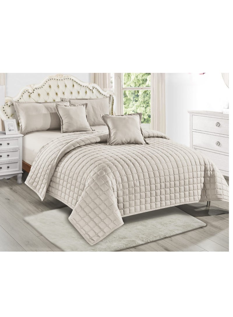 مون طقم لحاف نفرين مفرش سرير مضغوط مكون من 6 قطع  لحاف مقاس كينج 230x250سم - Image 1