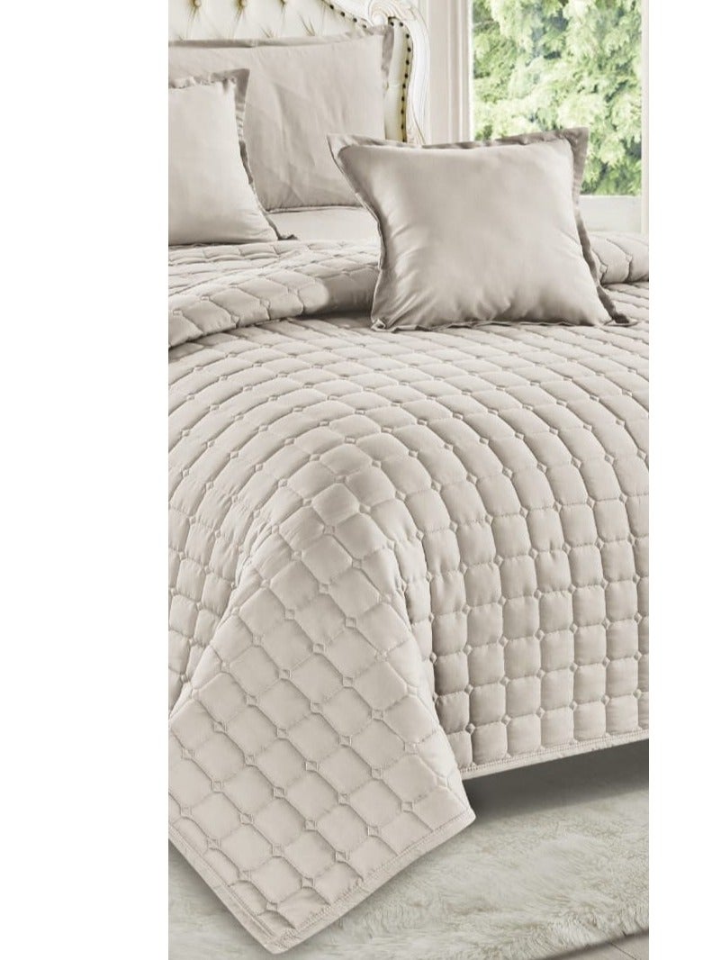 مون طقم لحاف نفرين مفرش سرير مضغوط مكون من 6 قطع  لحاف مقاس كينج 230x250سم - Image 3