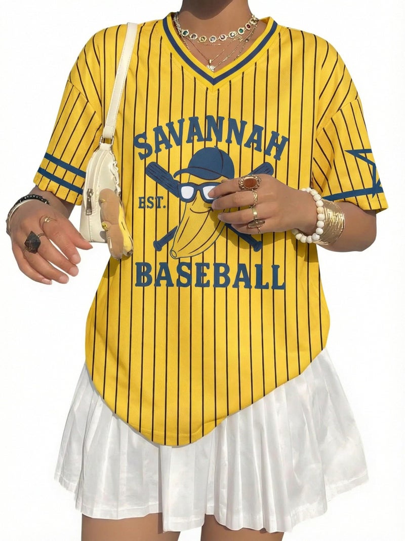 MYHALF Baseball Jersey Shirts for Women - Baseball Savannahv T-Shirts Funny Game Day Fan Clothes Tops - Image 1