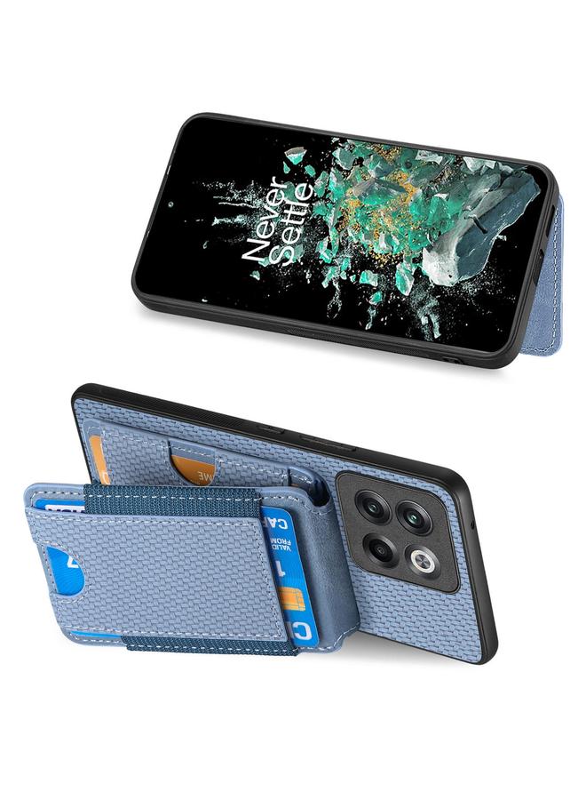 S-TOP Case For OnePlus Nord CE3 Lite Carbon Fiber Vertical Flip Wallet Stand Phone Case - Image 5