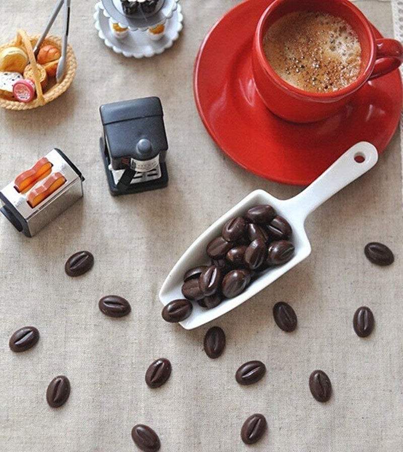 QTMY 4 Pack 55 Mini Coffee Beans Mold Silicone for Chocolate Candy Ice Cube Jelly Pill Making Dog Treat Bakeware Baking Cake Decoration Food-Grade Silicone - Image 5
