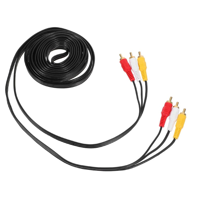 3-Pair 3.5m RCA Audio Video Cable Male to Female Connector for Home Entertainment Systems, Auxiliary Input Adapter Cord Compatible with DVD, Amplifier, Car Audio Equipment - Image 1