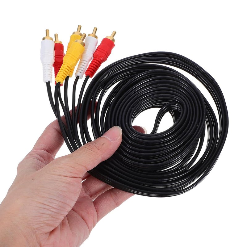 3-Pair 3.5m RCA Audio Video Cable Male to Female Connector for Home Entertainment Systems, Auxiliary Input Adapter Cord Compatible with DVD, Amplifier, Car Audio Equipment - Image 4