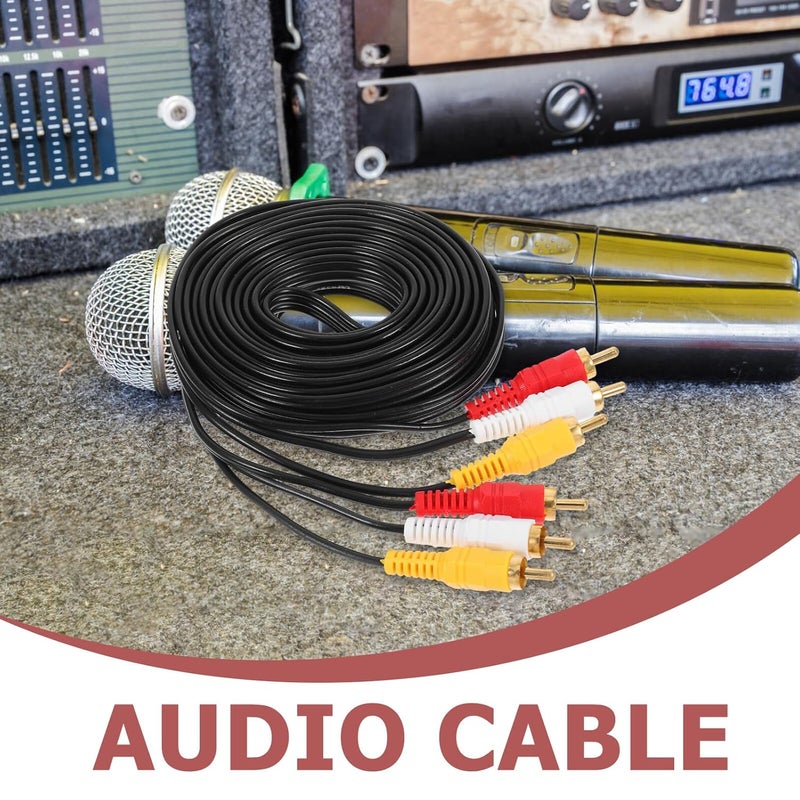 3-Pair 3.5m RCA Audio Video Cable Male to Female Connector for Home Entertainment Systems, Auxiliary Input Adapter Cord Compatible with DVD, Amplifier, Car Audio Equipment - Image 3