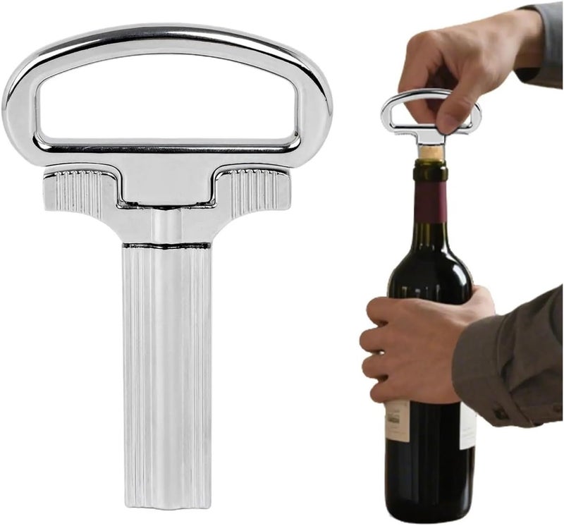 New double fork wine bottle opener Silver (for aged wine cork) - Image 2