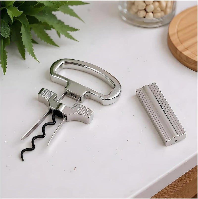 New double fork wine bottle opener Silver (for aged wine cork) - Image 4
