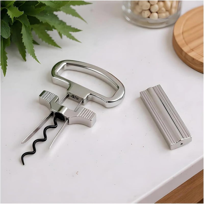 New double fork wine bottle opener Silver (for aged wine cork) - Image 5