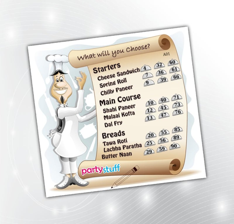 PartyStuff Tambola Housie - Male MasterChef kukuba (18 Piece) - Image 1