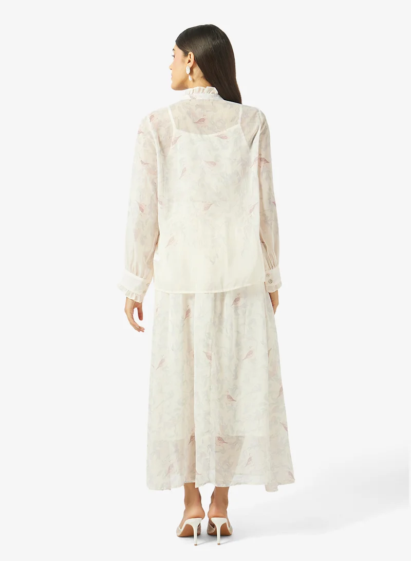 Khizana Printed Top & Skirt Set