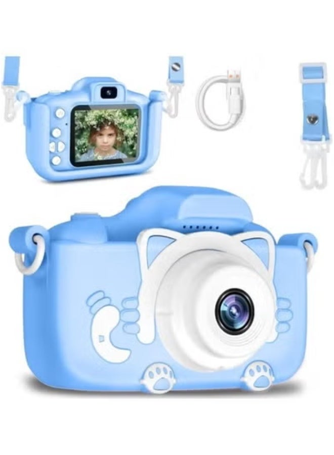 JAJEEK Kids Digital Camera for Boys & Girls – Blue Selfie Camera with Video Recording, Built-in Games & Music Player | Educational & Fun Toddler Camera for Ages 3–12 | Durable, Rechargeable & Easy to Use | Ideal Gift for Birthdays, Holidays & Children’s Day - Image 1