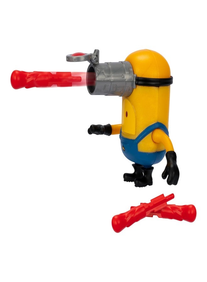 Minions Despicable ME 4 Launch & Blast Mega Mel Action Figure | Push Down On Mel's Head to Fire His Blaster | Collect All 5 | All with A Different Play Feature and Accessories - Image 3