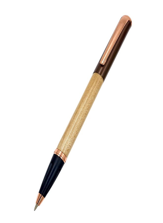 auteur Woody Roller Ball Pen Wooden Finish Magnetic Cap Metal Body Best Gift Pen For Men & Women Professional Executive Office, Nice Pens (Blue Ink) - Image 1