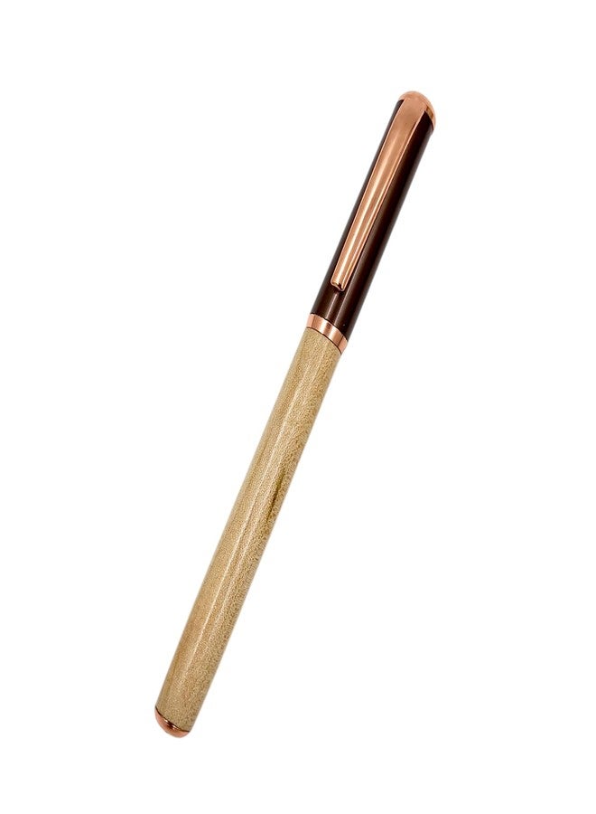 auteur Woody Roller Ball Pen Wooden Finish Magnetic Cap Metal Body Best Gift Pen For Men & Women Professional Executive Office, Nice Pens (Blue Ink) - Image 2