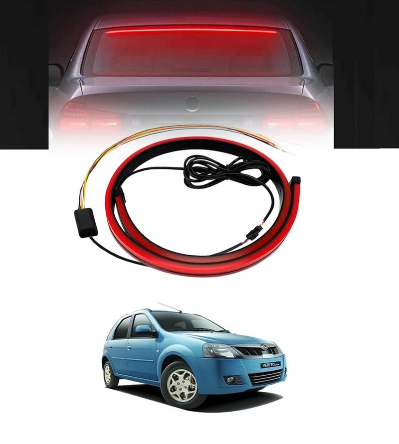 DDSONS شريط إضاءة تحذيرية LED حمراء للمكابح خلف الزجاج الخلفي للسيارة 90 سم لسيارة ماهيندرا فيريتو - Image 1