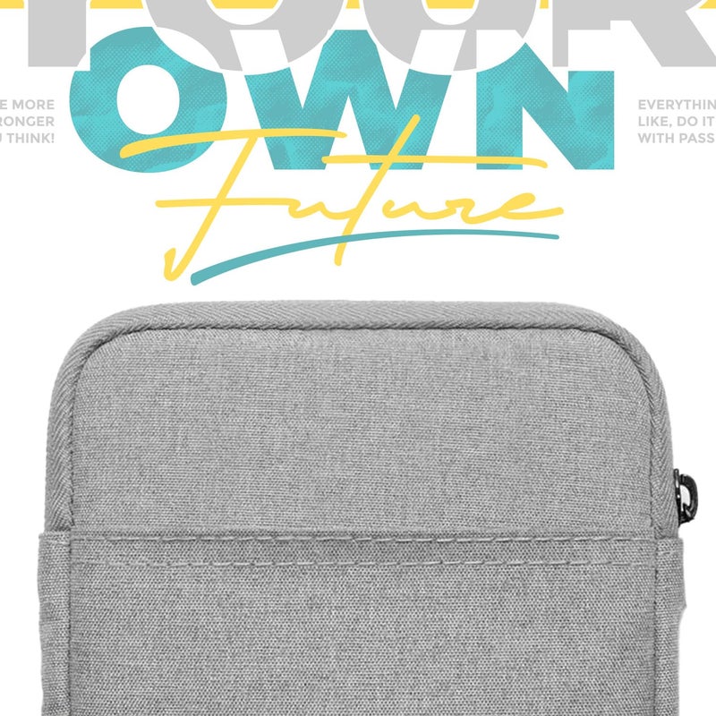 Dyazo Tablet Sleeve Bag/Case/Cover 8-11.6 Inch Compatible for Samsung/Ipad/Oppo/Realme/Xiaomi/Redmi Pad, Oneplus Pad Tablets, with Fleece Inside & One Front Pocket Grey - Image 3