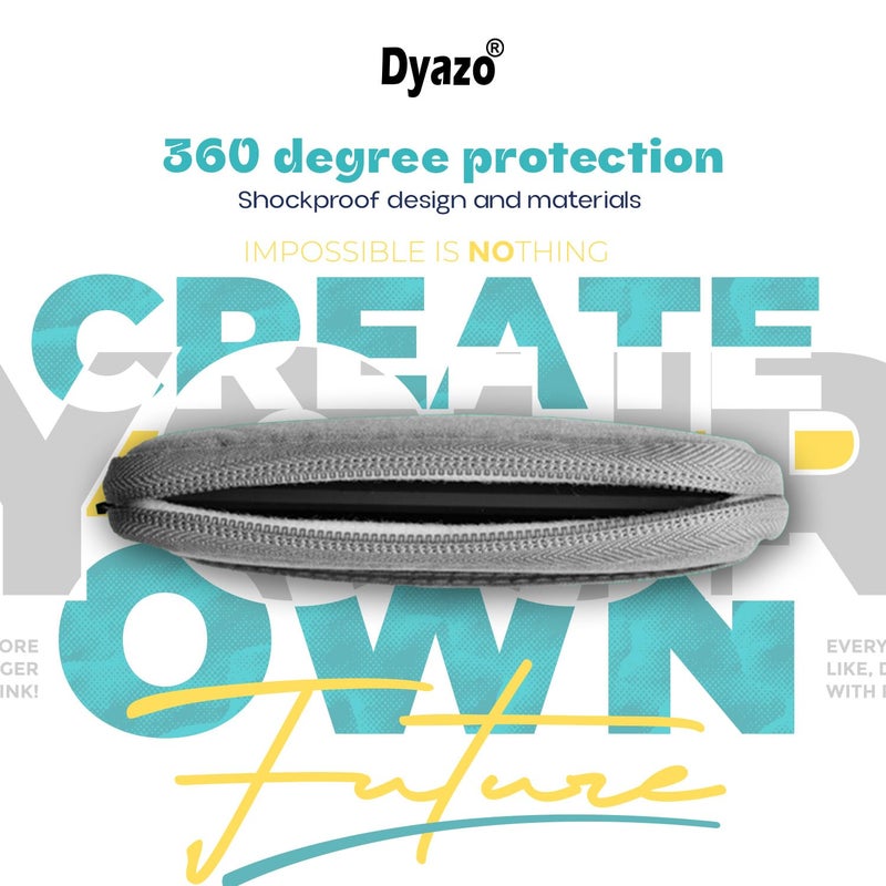 Dyazo Tablet Sleeve Bag/Case/Cover 8-11.6 Inch Compatible for Samsung/Ipad/Oppo/Realme/Xiaomi/Redmi Pad, Oneplus Pad Tablets, with Fleece Inside & One Front Pocket Grey - Image 5