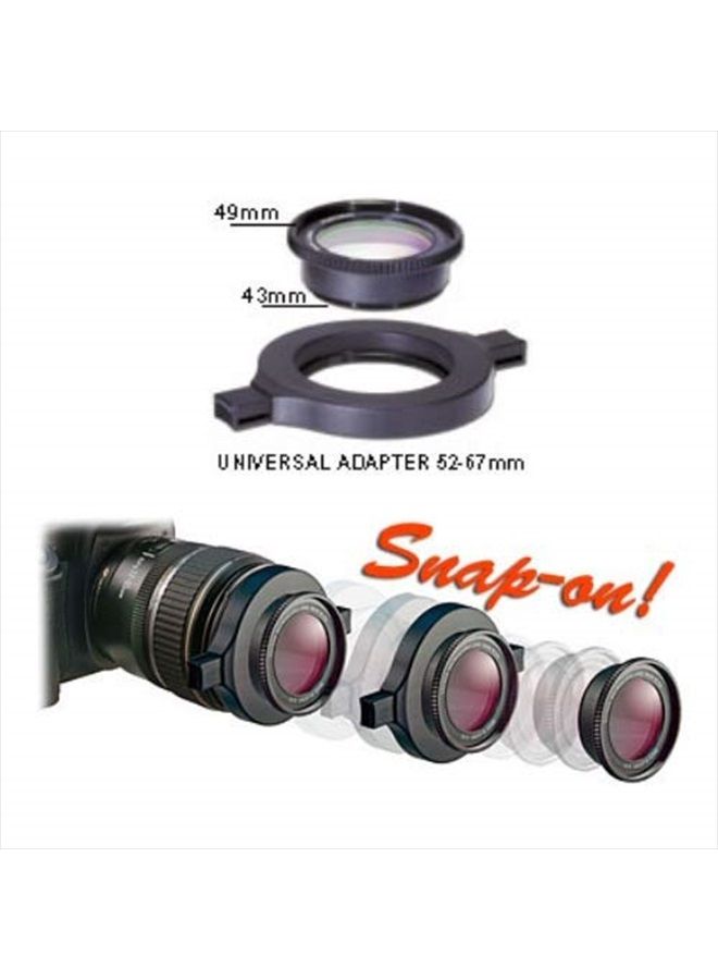 Raynox DCR-250 2.5x Super Macro Lens Universal Snap-on Mount for 52mm to 67mm + Lens Optic Pen Cleaner + 1 VCC113 Micro-Fiber Cloth, Black - Image 4