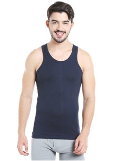 BYC MEN'S COTTON VEST (PACK OF 3) - NAVY BLUE  - Image 3