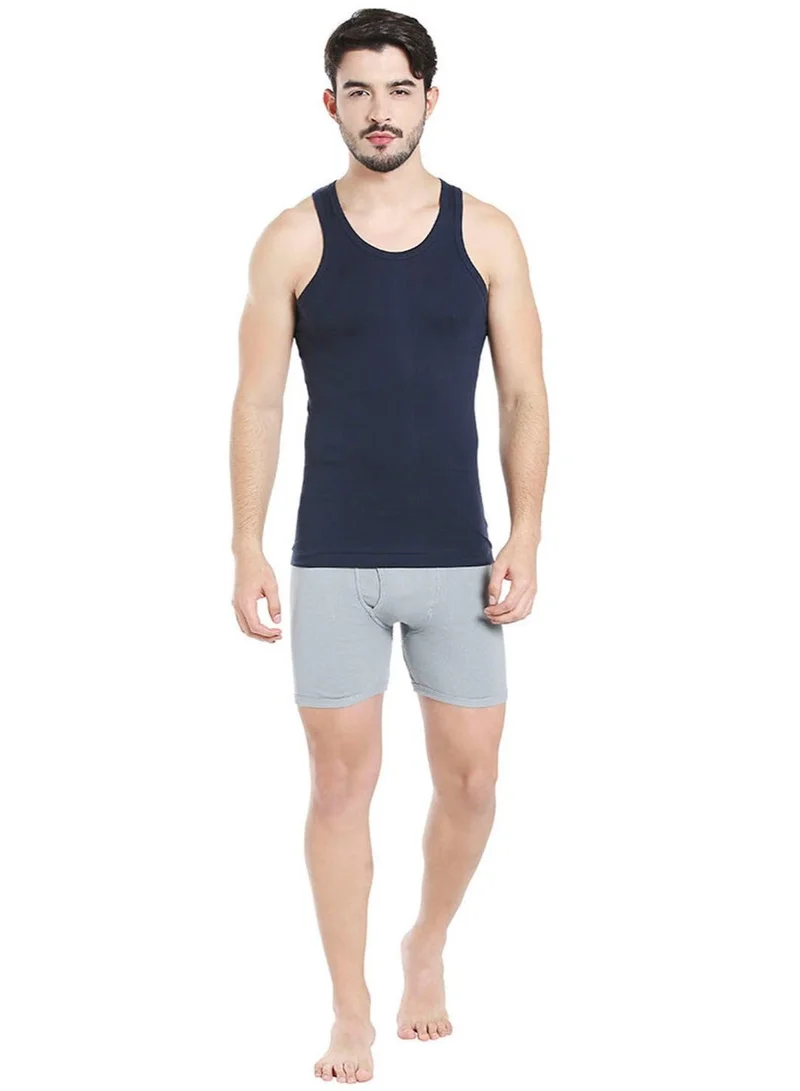 BYC MEN'S COTTON VEST (PACK OF 3) - NAVY BLUE