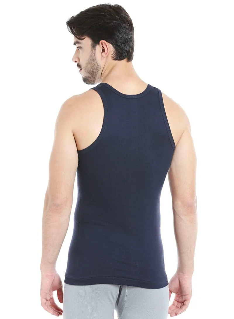 BYC  MEN'S COTTON VEST (PACK OF 3) - NAVY BLUE for Men | Best Price UAE