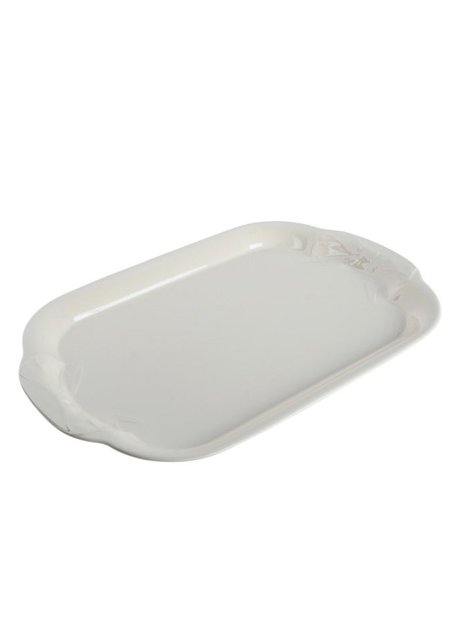Trust 3-Piece Melamine Serving Tray Set Small Size 35CM, Medium Size 40CM & Large Size 45CM Beige  - Image 2