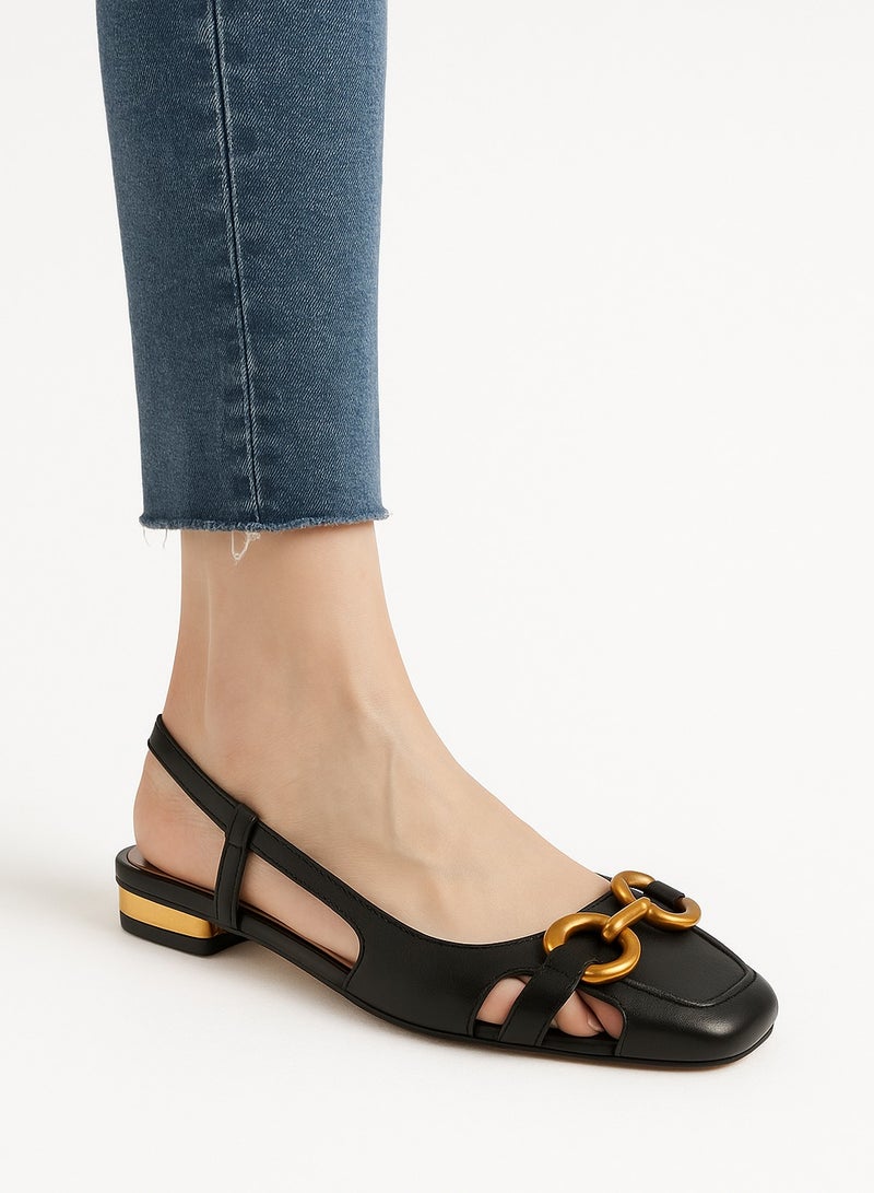 ريوكس صنادل نسائية مغلقة بمقدمة مربعة، أحذية ماري جين كلاسيكية برباط خلفي، صنادل خفيفة بدون ظهر مع مشبك معدني، صنادل أنيقة بكعب منخفض وحزام كاحل للسيدات، أحذية عمل أنيقة بكعب منخفض للمواعدة، التنقل، السفر، الحفلات والمزيد، أسود - Image 4