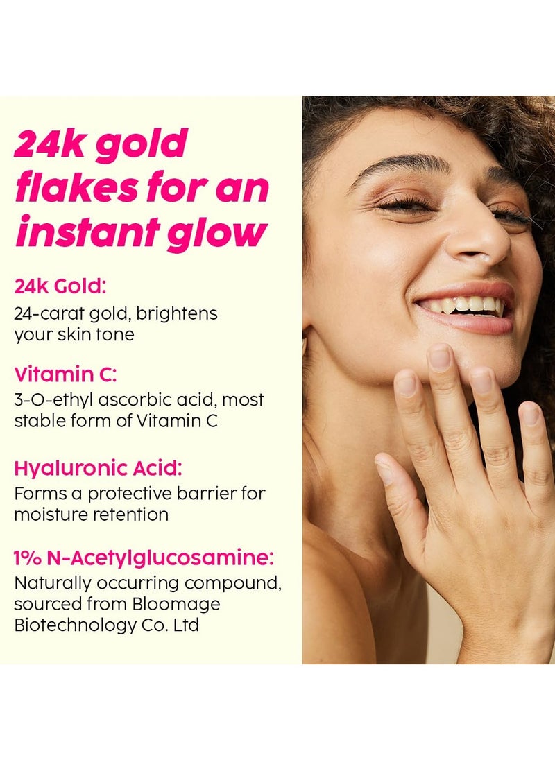 PLIX THE PLANT FIX 24K Guava Gold Serum | Vitamin C & Hyaluronic Acid | Brightens Skin & Reduces Photoageing | 2-In-1 Face Serum & Primer For Glowing Skin | 30 Ml  - Image 2