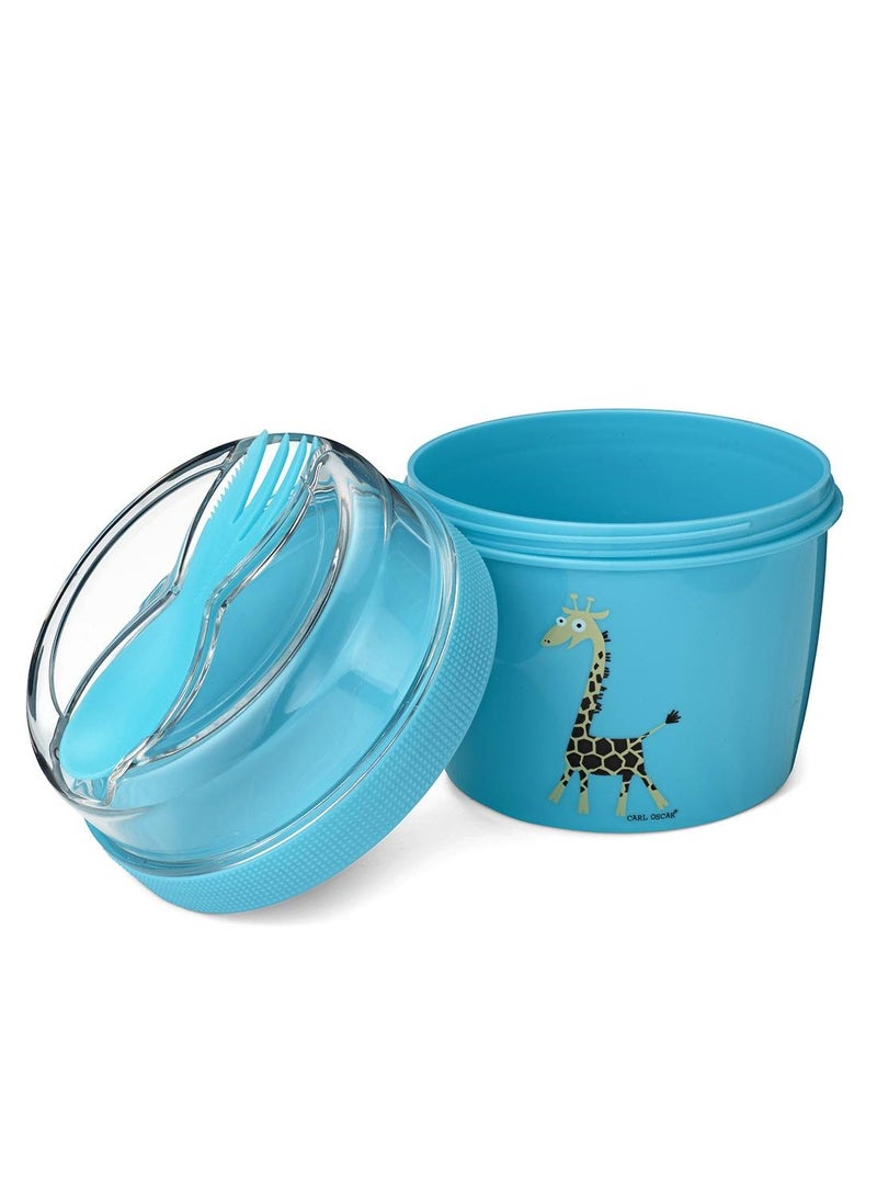 Carl Oscar Sweden N'Ice Cup Lunch Box™ 0.5L With Cooling Pack + Upper Snack Compartment 0.3L - Turquoise - Image 5