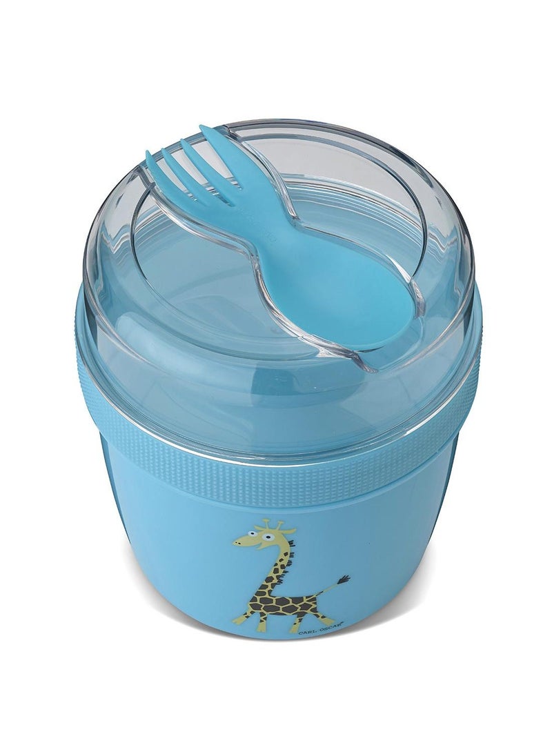 Carl Oscar Sweden N'Ice Cup Lunch Box™ 0.5L With Cooling Pack + Upper Snack Compartment 0.3L - Turquoise - Image 3