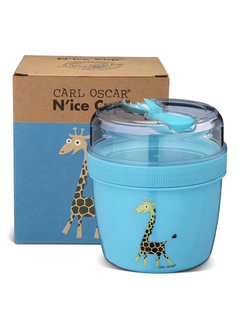 Carl Oscar Carl Oscar Sweden N'Ice Cup Lunch Box™ 0.5L With Cooling Pack + Upper Snack Compartment 0.3L - Turquoise