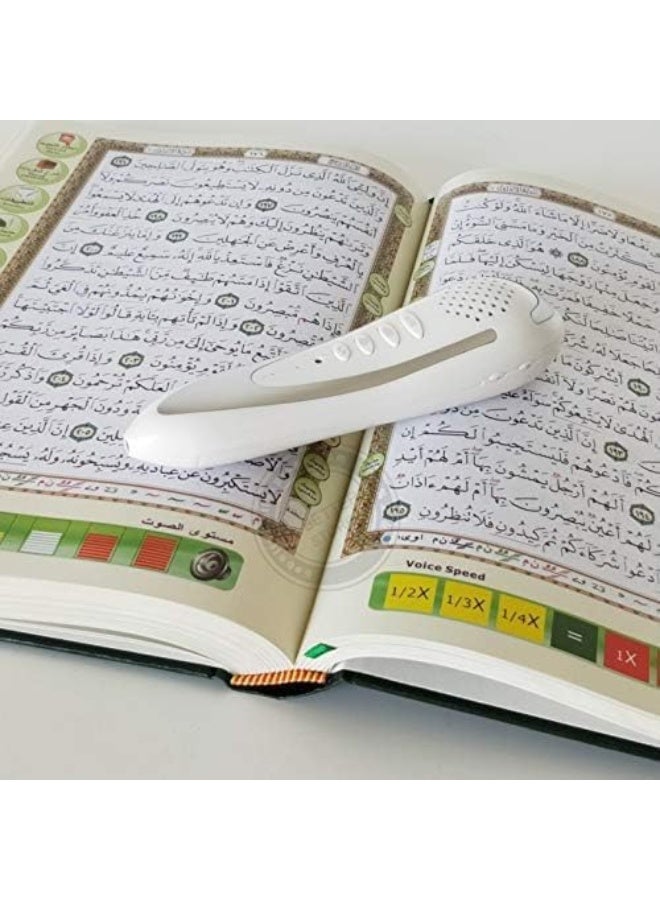 Lacoz Rechargeable Electronic Quran Reader Pen with Speaker & Earphone Jack Digital Holy Quran Reading Pen with 19 Reciters, 25 Language Translations (Large) - Image 4