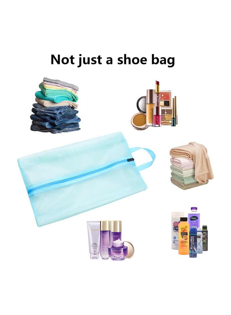 Excefore 3Pack Shoe Bags for Travel, Waterproof Large Shoe Pouches Visible Storage Organizer with Zipper for Men and Women, Shoe Storage Organizer with Handle (Multicolor)  - Image 3