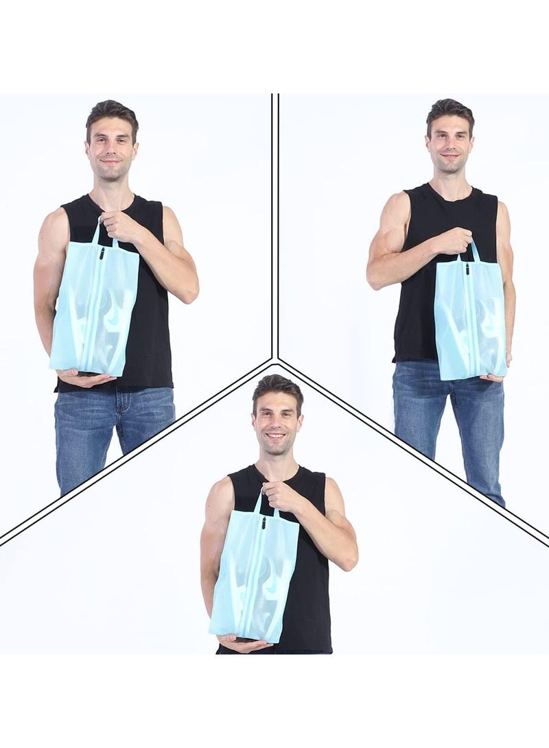 Excefore 3Pack Shoe Bags for Travel, Waterproof Large Shoe Pouches Visible Storage Organizer with Zipper for Men and Women, Shoe Storage Organizer with Handle (Multicolor)  - Image 5
