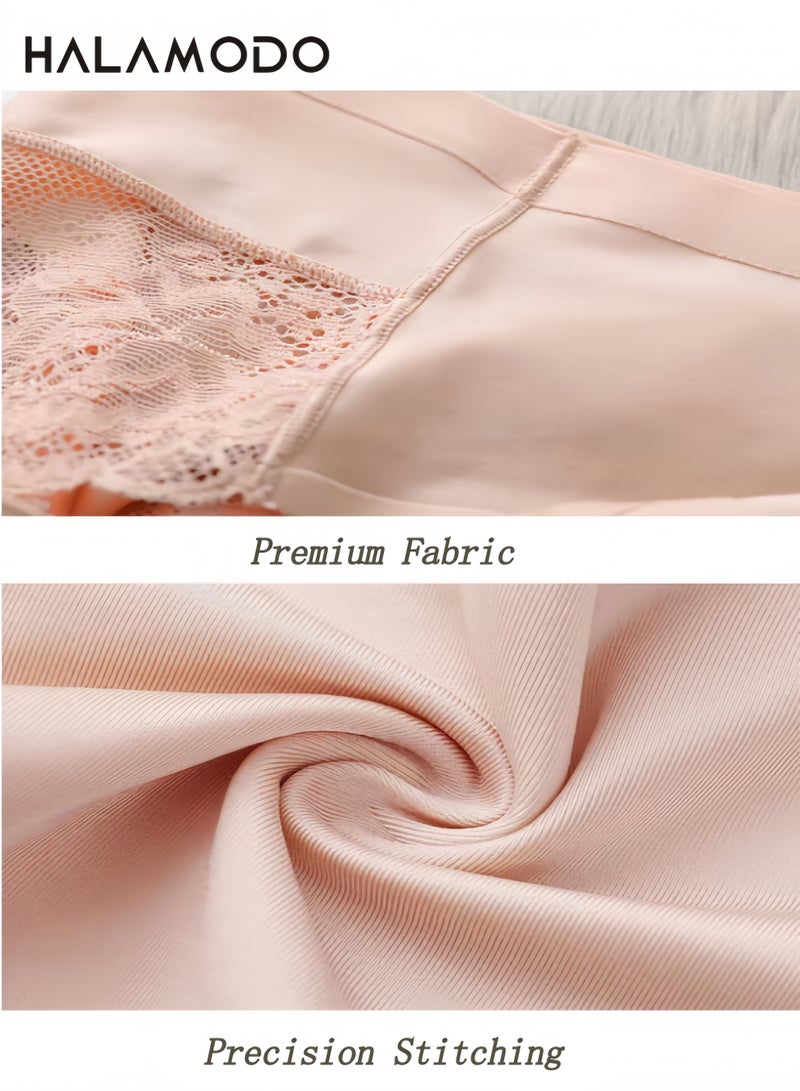 HALAMODO 6 Packs Women's Silky Smooth Bikini Brief Underwear, Frozen Silk Seamless Panties with Silky Tactile Touch - Image 5