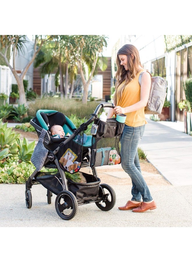 J.L. Childress J.L. Childress Cups 'N Cargo Universal Stroller Organizer with Cup Holders and Mesh Storage Compartment - Deep Cup Holders - Multiple Zippered Pockets - Fits Uppababy, Stroller Wagons & more - Black  - Image 3