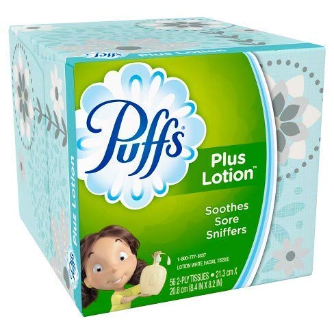Puffs Plus Lotion Facial Tissues, Cube, 6 Boxes (56 Count Each) - Image 2