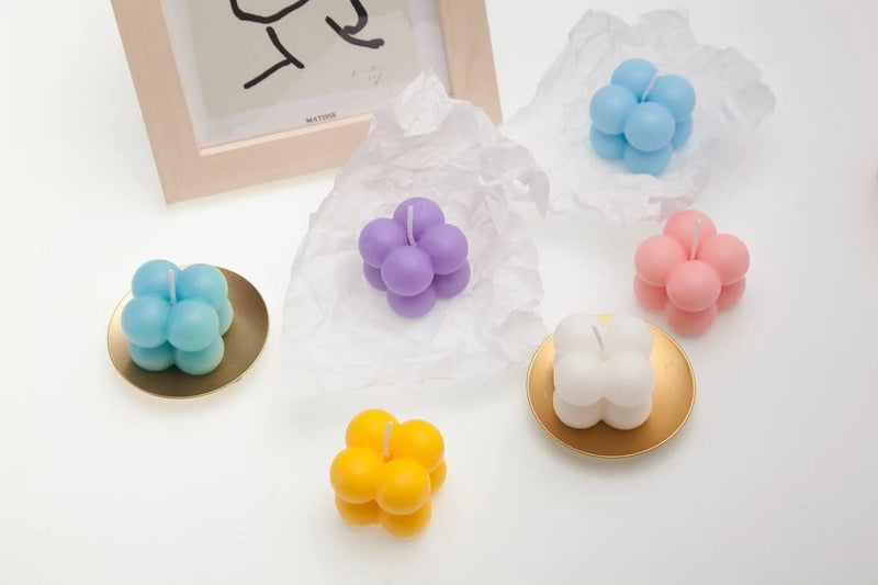 MoldBerry Silicone Candle Mold, 3D Handmade for Making, 2 Big & 2 Small Bubble Cube Molds for DIY Crafts, Decorations (Pack of 2) - Image 5