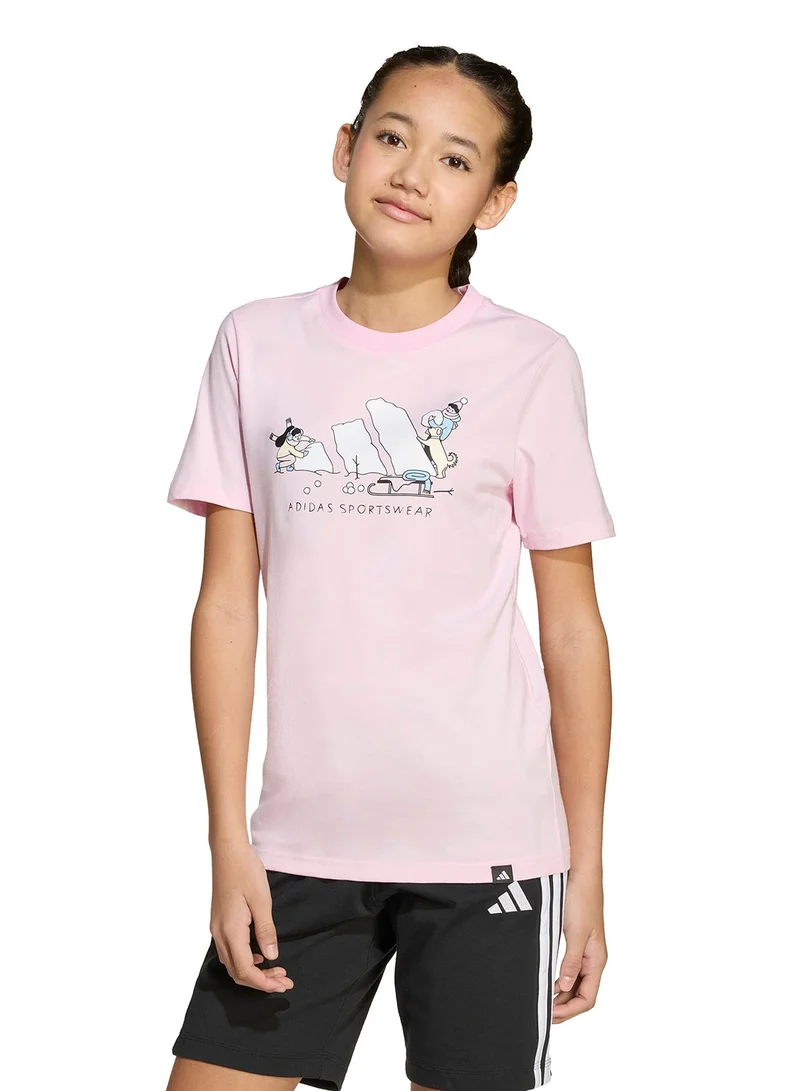 اديداس تيشيرت شتوي رياضي برسومات للشباب