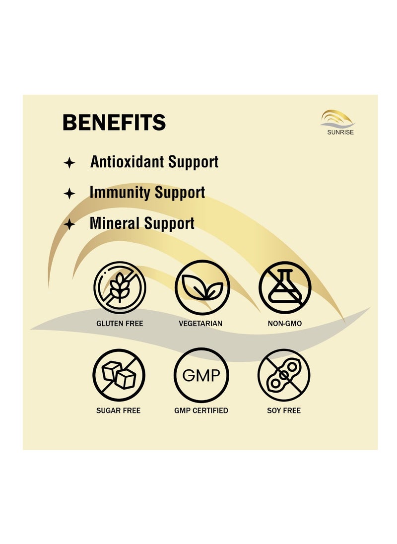 SUNRISE - Multivitamin 60 Capsules | Advanced Formula With Essential Vitamins & Minerals | Supports Bone, Skin, Muscle and Immune Health - Image 1