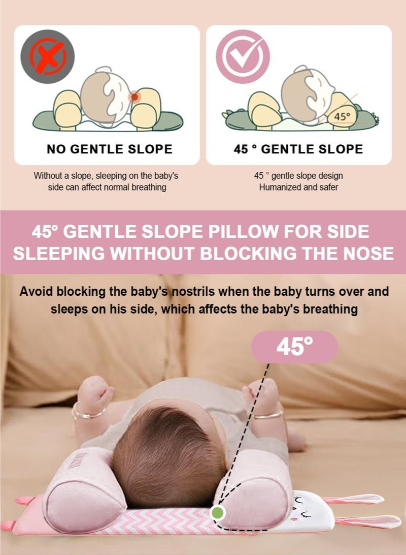 Baby Head Shaping Pillow, Newborn Pillow to Prevent Flat Head, Baby Head Pillow,Flat Head Baby Pillow, Baby Sleeping Pillow, Baby Pillows for Sleeping for 0-3 Years - Image 5