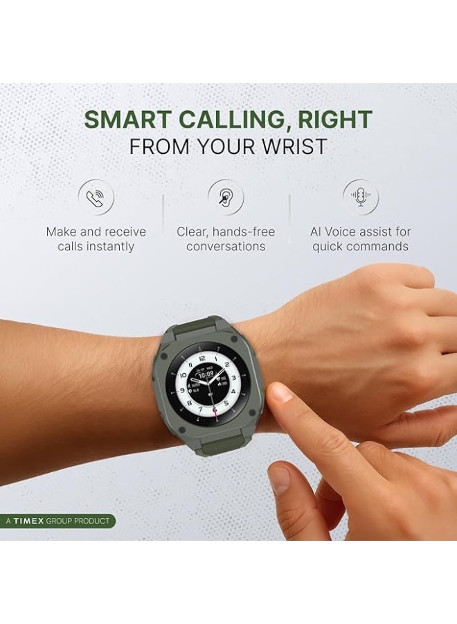 تيميكس ساعة TIMEX Smart Halo الذكية بشاشة AMOLED مقاس 1.32 بوصة (3.3 سم) وميزة الاتصال عبر البلوتوث - للجنسين - TWTXW1101T - Image 2