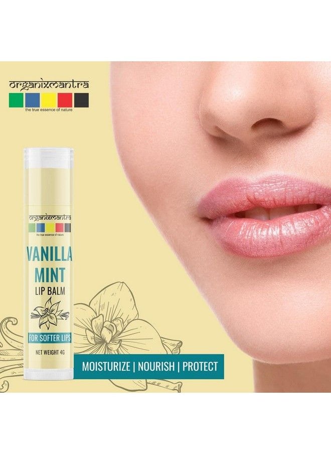 Organix Mantra - Vanilla Mint Lip Balm With Cocoa Butter & Vanilla For Dry And Chapped Lips 4Gm - Image 1