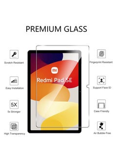 Generic Tempered Glass Film HD Crystal Clear Easy Installation Scratch Resistant 9H Hardness For Xiaomi Redmi Pad SE 11 Inch  - Image 2