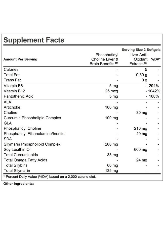 Andrew Lessman ANDREW LESSMAN PC Liver & Brain Benefits + Liver Anti-Oxidant Extracts Kit: 90 Capsules(60sg+30cp) - Phosphatidyl Choline, Milk Thistle, Artichoke, Curcumin. Supports Healthy Liver & Brain Function  - Image 2