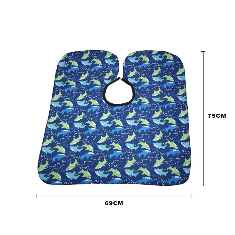 Kids Apron: Printed Cartoon Pattern - Firm Sticky Belt Design Hair Cape for Kids Salon Hair Washing Cutting Dyeing - Image 5